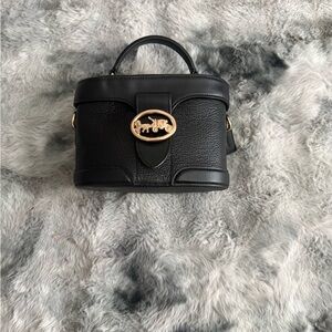 Coach Black Mini Bag with Gold Accent